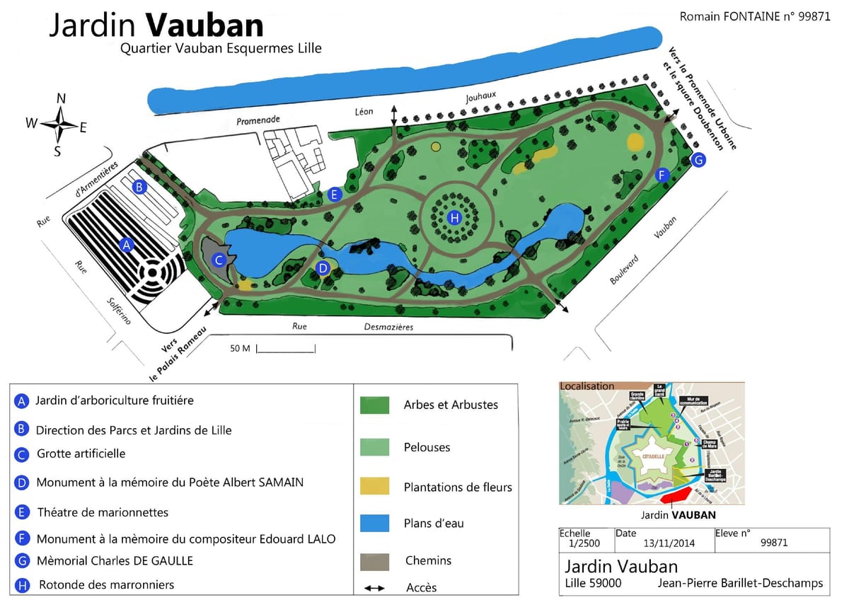 bản đồ của Lin vườn
