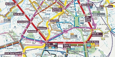 Đường phố, bản đồ của Lin pháp
