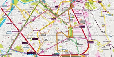 Bản đồ của Lin xe buýt
